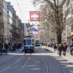 tpg bus at the geneva train system Switzerland public transport