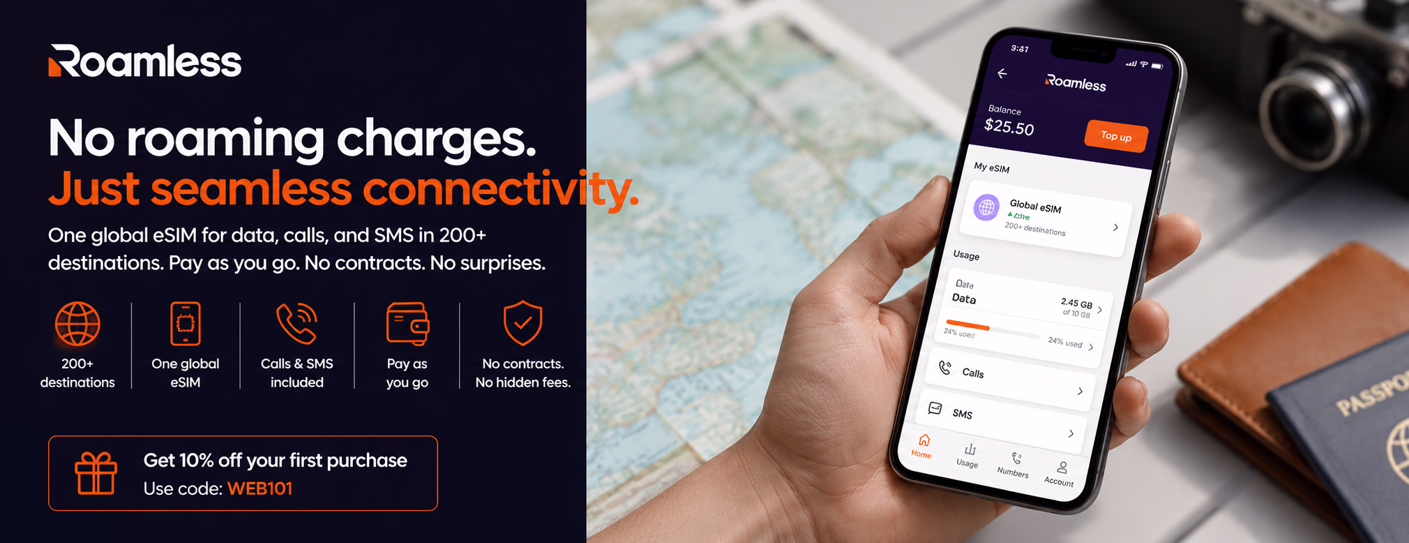 roamless no roaming charges
