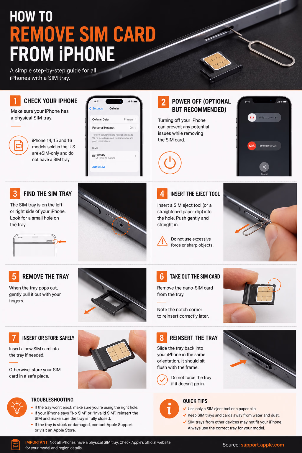 how to remove sim card from iphone