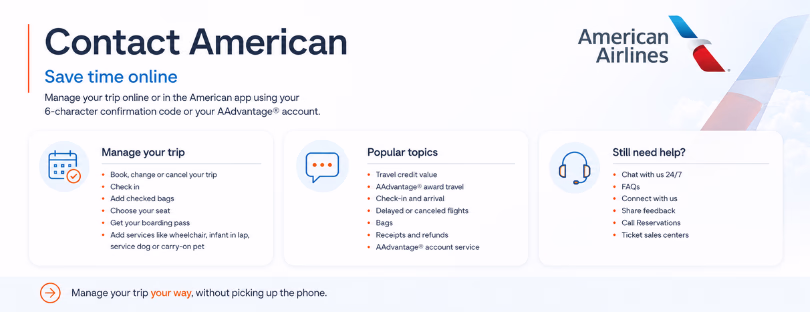 american airlines contact