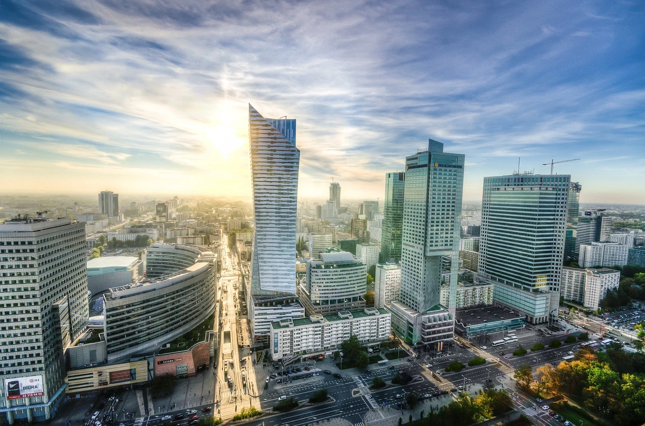 Warsaw skyscrapers mobile access control