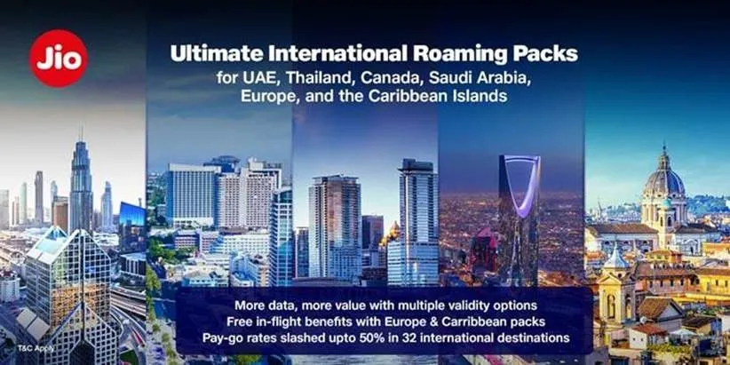 Jio international roaming packs