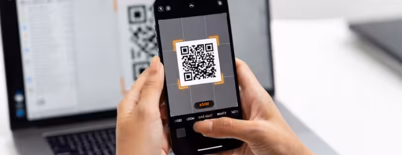 how to scan eSIM QR code