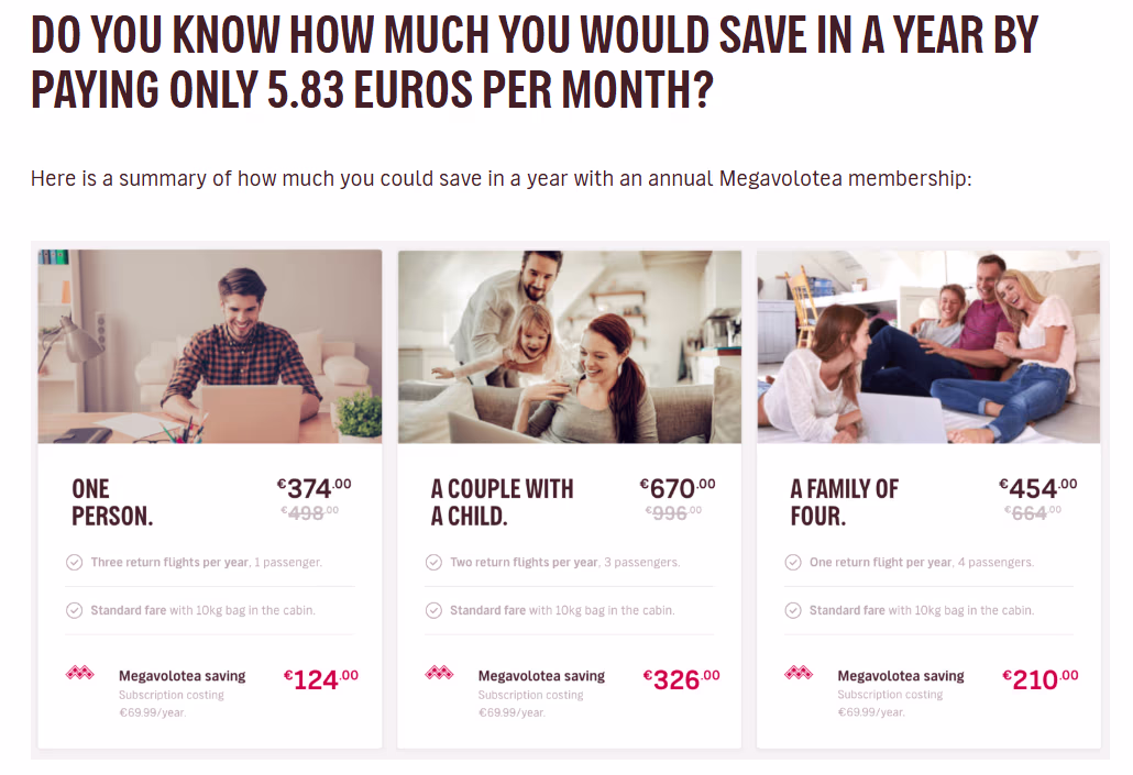 volotea airlines megavolotea savings