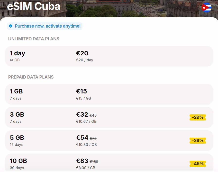 cuba esim