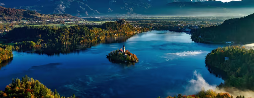 cool weather European travel destinations - Lake Bled