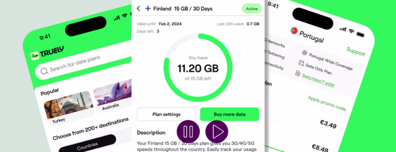 truely esim pause and resume