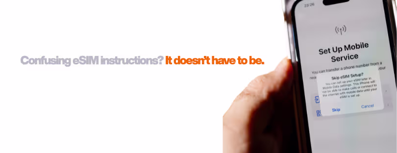 confusing eSIM instructions