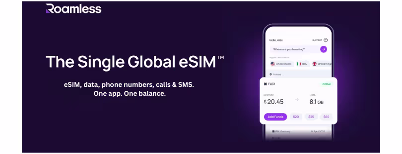 Roamless calls SMS local numbers