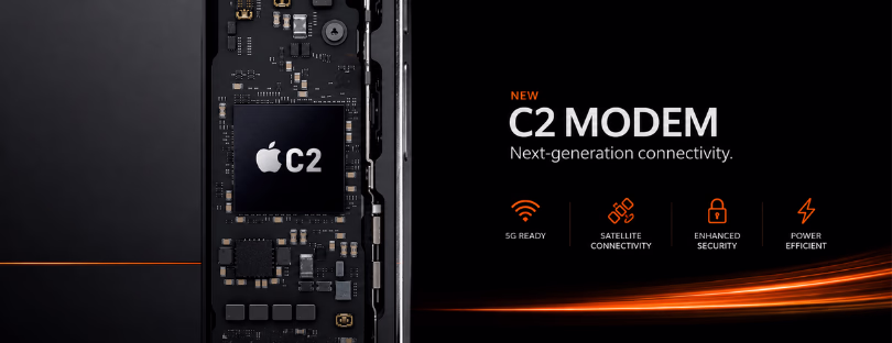 Apple C2 modem satellite support