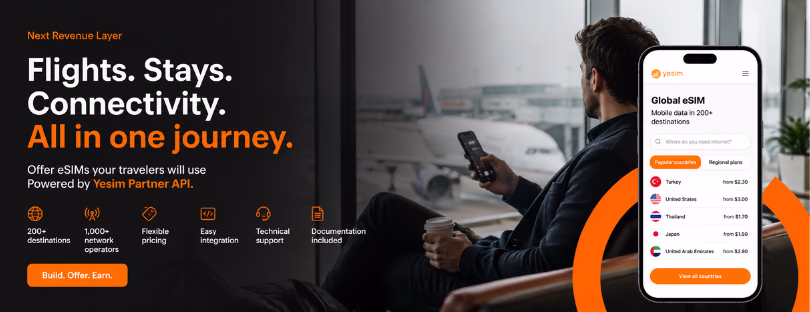 embedded eSIM for travel platforms