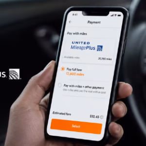 pay Lyft with United miles