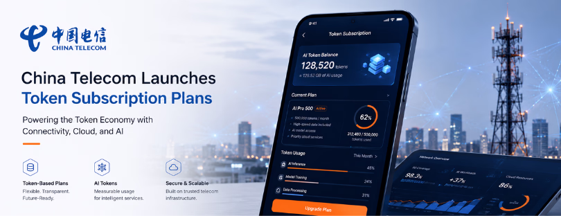China telecom AI token economy