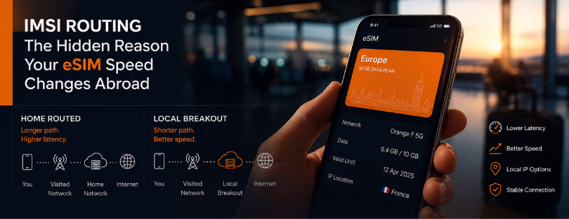 IMSI routing eSIM