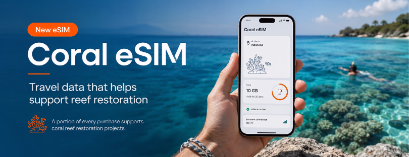 coral esim sustainable travel data