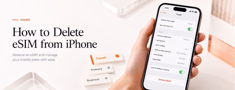 how to delete esim from iphone