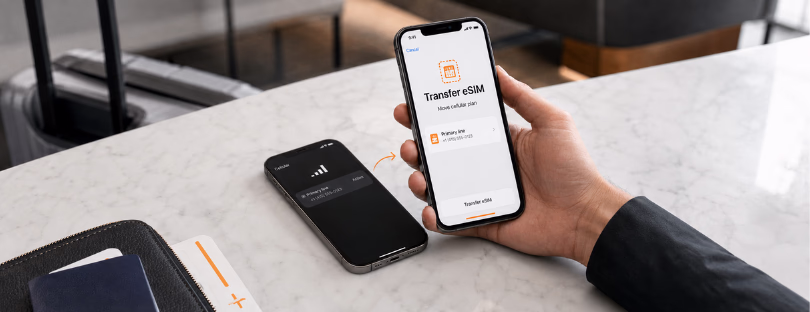 transfer esim to new iphone