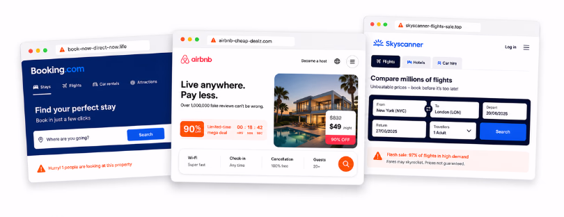 fake travel booking websites